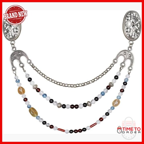Viking Beaded Chain - Revival Clothing Company Triple-Layered Viking Brooch Chain Norse Beaded Medieval Jewelry